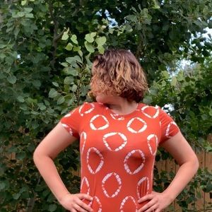 Michael Kors Dress -L- Burnt Orange/White Tie Dye